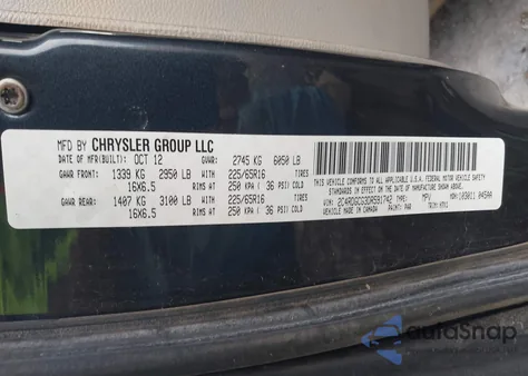 2013 Dodge Grand Caravan Sxt from USA, damaged, VIN 2C4RDGCG3DR591742